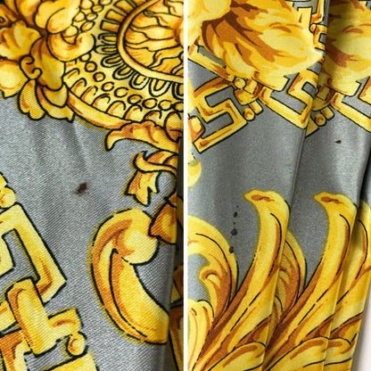 ヴェルサーチ 傘 総柄 ゴールド＆グレー VERSACE【AFE13】【中古】