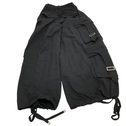 レース レ ソル カーゴパンツ ワイドパンツ レディース ブラック サイズS Rase le sol 【AFB22】