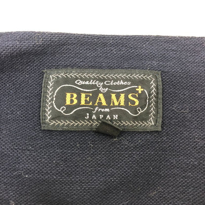 美品◆ビームスプラス ラガーシャツ コットン ネイビーサイズS BEAMS PLUS 【AFB38】