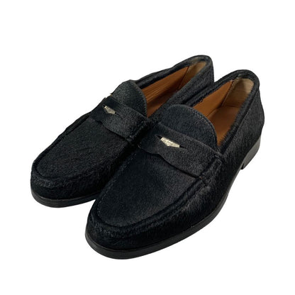 イルモカシーノ コインローファー ハラコ メンズ ブラック サイズ39 IL Mocassino 約25.0cm【YB2】