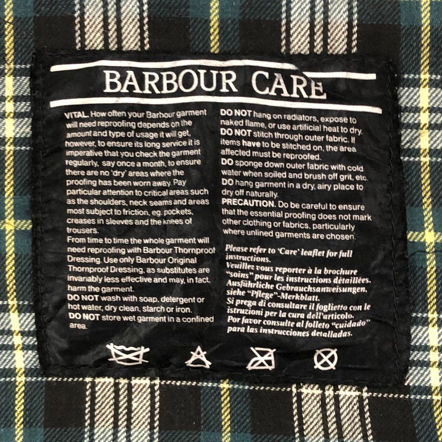 中古◆バブアー ビューフォート オイルドジャケット 3ワラント イングランド製 カーキ メンズ サイズ表記なし Barbour BEAUFORT 【AFB32】