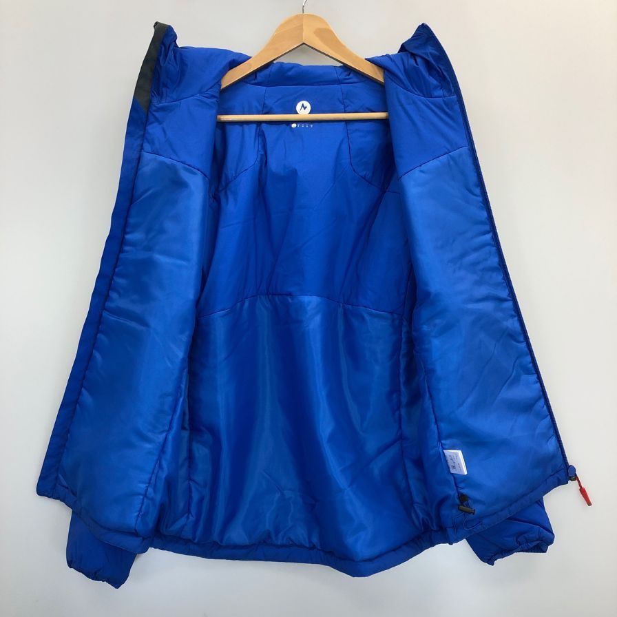 美品◆マーモット 中綿ジャケット ジップアップ ブルー メンズ サイズM Marmot 【AFB26】