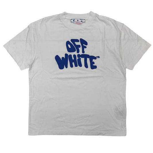 極美品◆オフホワイト グラフィック ロゴTシャツ 23SS OWAA089S23JER017 メンズ サイズM ホワイト OFF-WHITE 【AFB19】