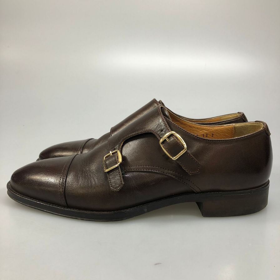 アーバンリサーチ ドアーズ レザーシューズ ダブルモンク 革靴 ブラウン メンズ サイズ7 URBAN RESEARCH DOORS 約25.0cm【AFC4】