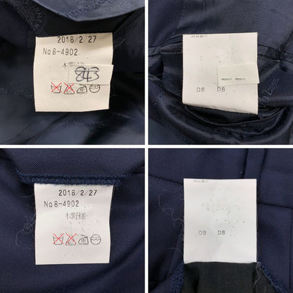 ノーブランド スーツセット 2Bジャケット センターベント ゼニア生地 ネイビー メンズ ErmenegildoZegna 15milmil15【AFB27】