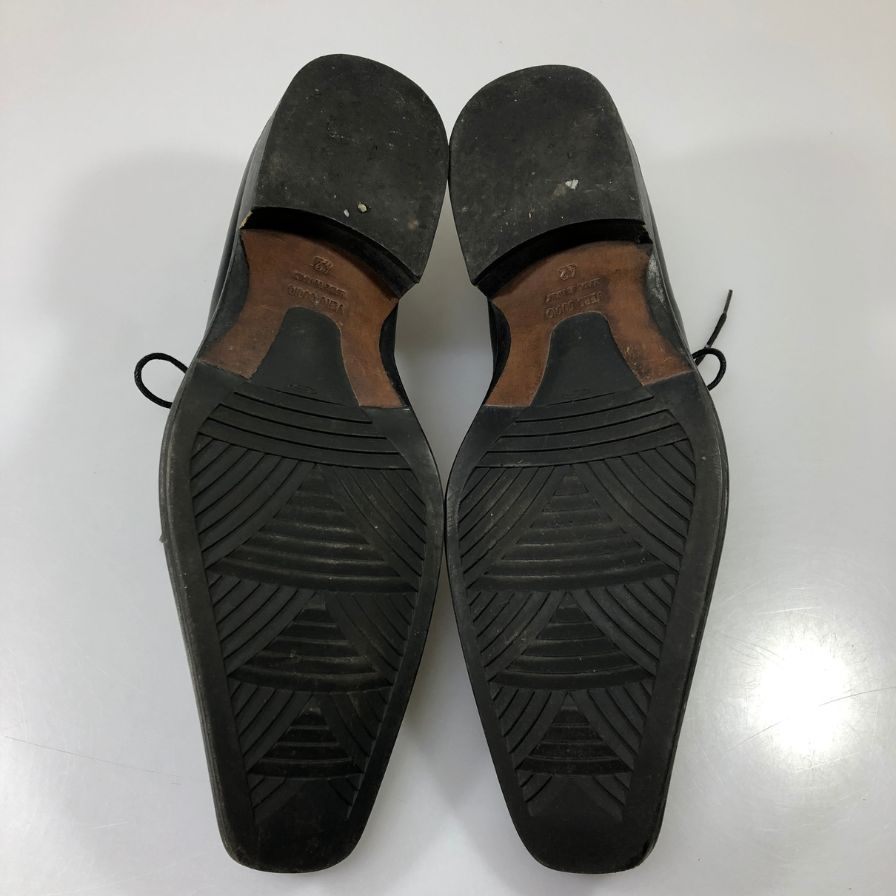 アントニオルフォ レースアップシューズ ブラック レザー メンズ サイズ42 ANTONIO RUFO 約26.5cm【AFC50】