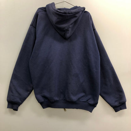 美品◆カーハート ジップアップスウェットパーカー 裏地サーマル ネイビー サイズ不明 Carhartt 【AFB14】