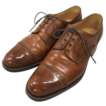 シルヴァノ ラッタンジ セミブローグ カーフ ブラウン UK７ Silvano Lattanzi ビジネスシューズ 約25.5cm【LA】【中古】