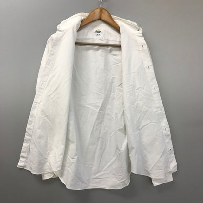 美品◆ジャンネット ポルトフィーノ ホリゾンタルカラー 長袖  メンズ サイズ38 ドレス シャツ ホワイト Giannetto Portofino vinci fit 【AFB29】