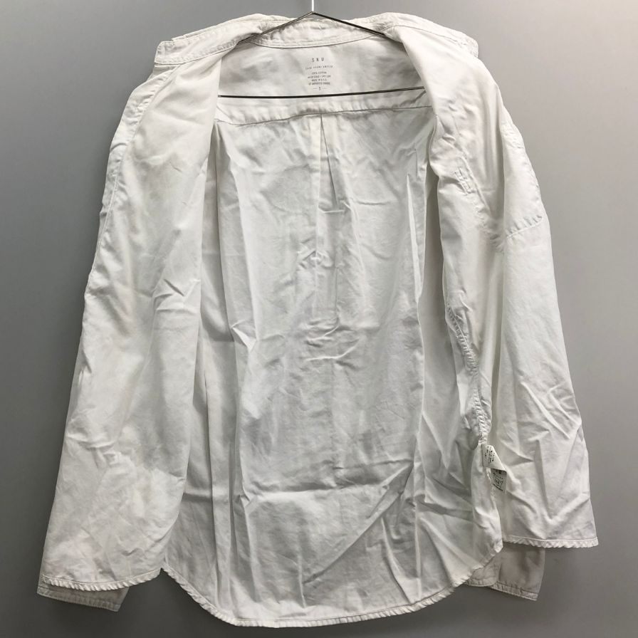 中古◆セーブカーキユナイテッド シャツ 長袖 アメリカ製 ホワイト サイズS SAVE KHAKI UNITED 【AFB39】