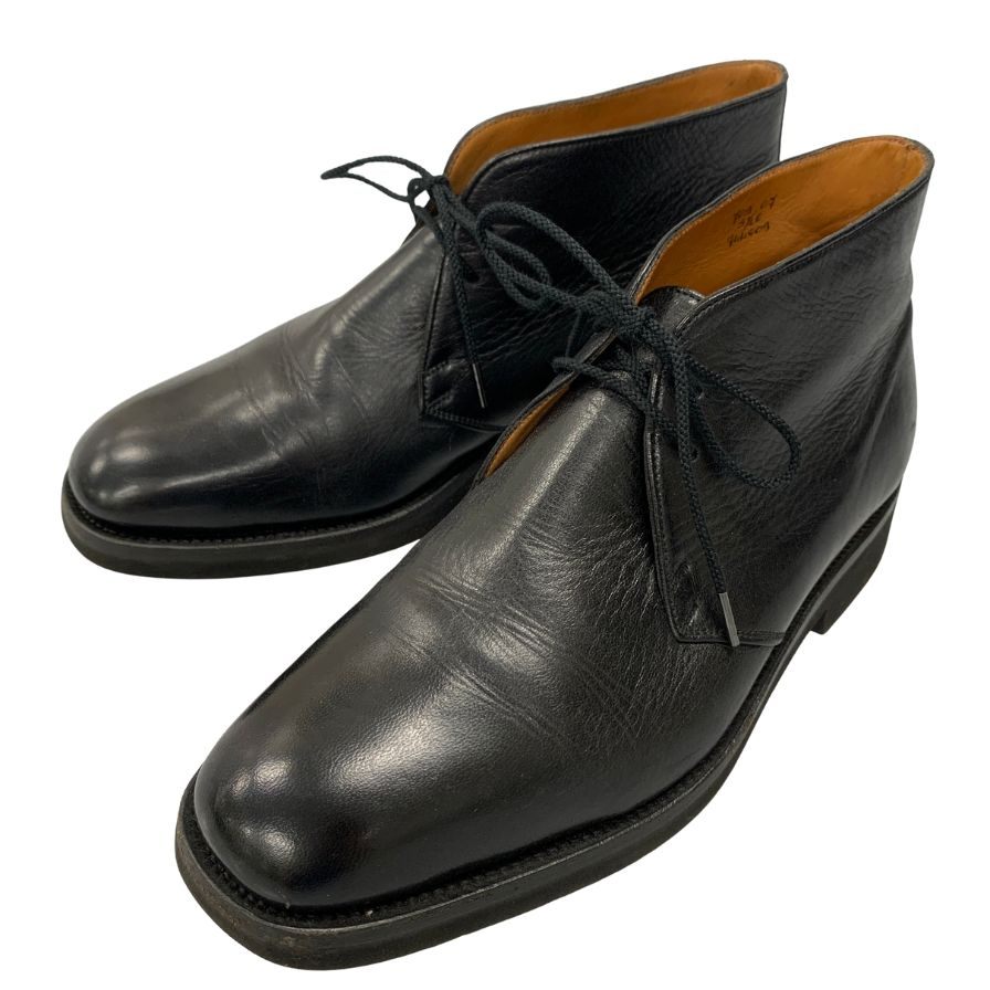 ジェイエムウエストン チャッカブーツ カーフ ブラック UK5.5E J.M.WESTON ブーツ 約25.5cm【LA】【中古】