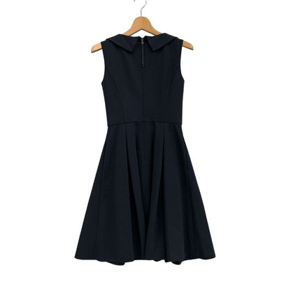 美品◆フォクシーニューヨーク 34061 ラウンドカラー ワンピース ダークネイビー サイズ38 レディース日本製 FOXEY NEW YORK 【AFB13】