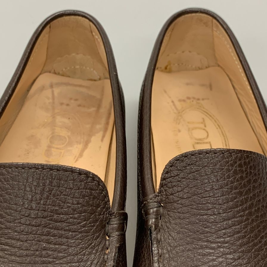 トッズ シューズ ドライビングシューズ ローファー シボレザー ブラウン系 メンズ サイズ36 TOD’S 約23.0cm【AFC4-2】