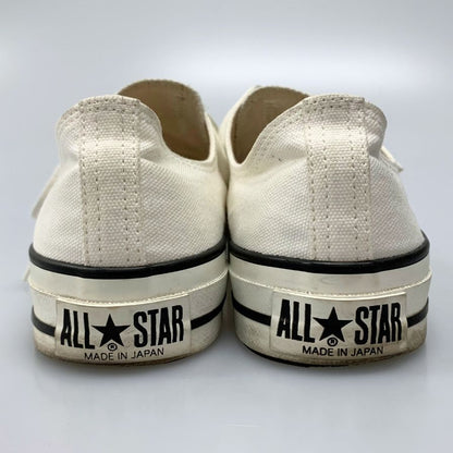 コンバース オールスター メイドイン ジャパン ローカット スニーカー メンズサイズ 9 ホワイト CONVERSE 約27.5cm【AFC45】