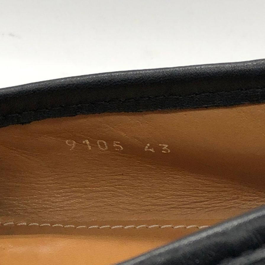 ダニエル レポリ ローファー 9105 ナッパレザー BLACK サイズ43 メンズ DANIELE LEPORI 約27.5cm【AFD2】
