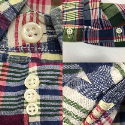 中古◆ラルフローレン ボタンダウンシャツ 90S オールド チェック メンズ サイズM Ralph Lauren 【AFB46】
