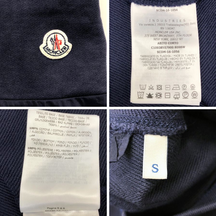 中古◆モンクレール ワンピース レディース ネイビー Sサイズ ABITO CORTO MONCLER 【AFB13】
