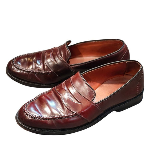 アレンエドモンズ レザーシューズ ローファー 4976 フルサドル コードバン ダークバーガンディ  サイズUS7D Allen Edmonds ローファー 約25.0cm【LA】【中古】