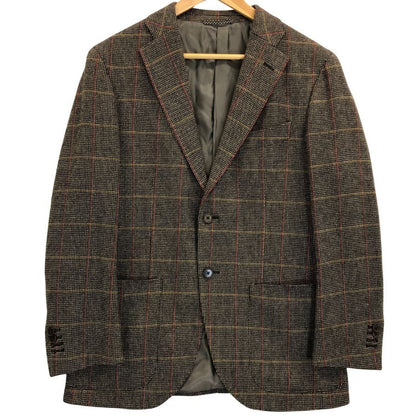 美品◆スーツカンパニー テーラードジャケット ETHOMAS ウール チェック柄 グレー系 メンズ サイズ165-6Drop THE SUIT COMPANY 【AFA7】