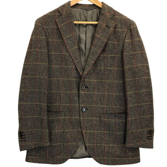 美品◆スーツカンパニー テーラードジャケット ETHOMAS ウール チェック柄 グレー系 メンズ サイズ165-6Drop THE SUIT COMPANY 【AFA7】