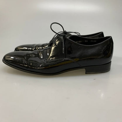 サルバトーレフェラガモ  レザーシューズ プレーントゥ エナメル ブラック サイズ 7.5EE SalvatoreFerragamo 約25.5cm【AFC42】