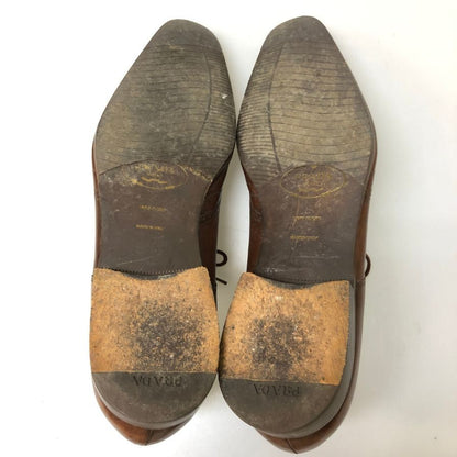 プラダ メダリオン ウイングチップ レザーシューズ ブラウン系 メンズ サイズ6 PRADA 約25.0cm【AFD2】