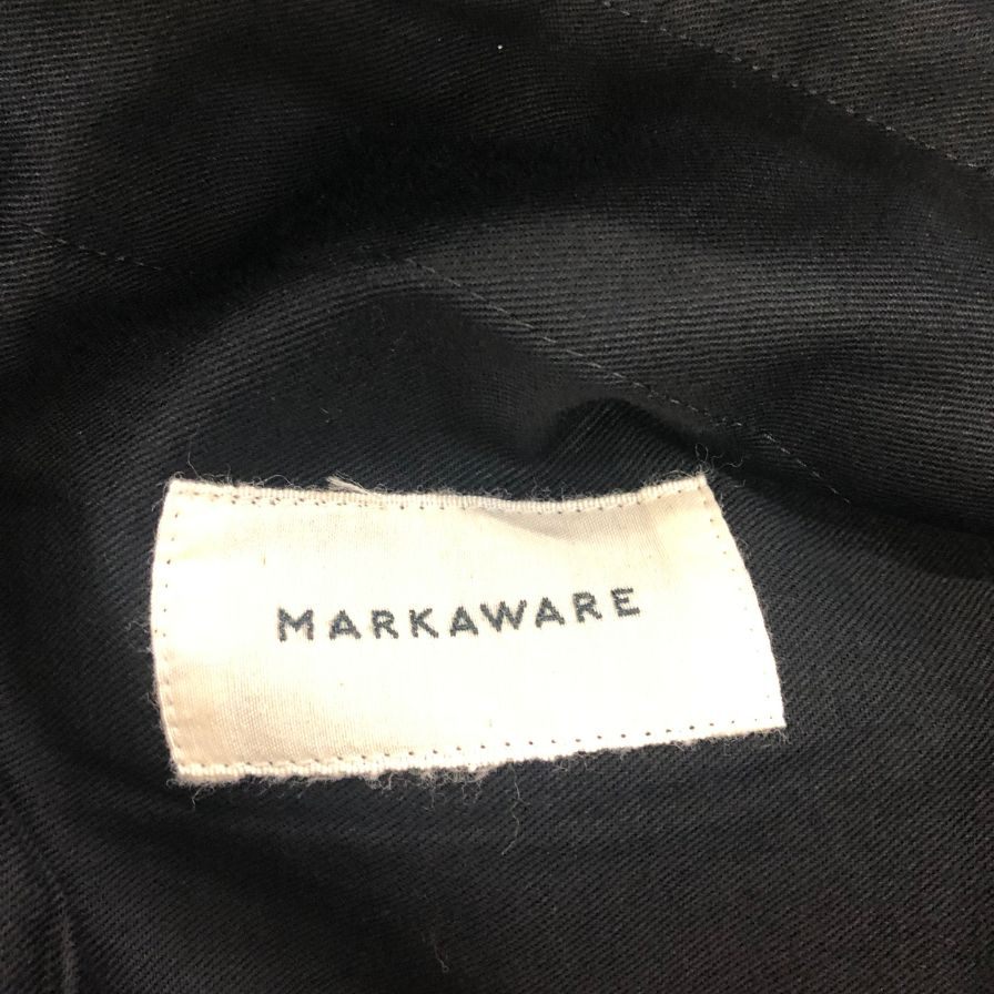 マーカウェア ドローコードパンツ ウール100% メンズ サイズ2 ブラック MARKAWERE 【AFB2】