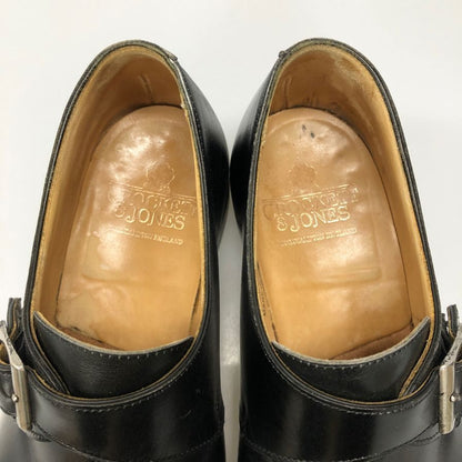 クロケット&ジョーンズ レザーシューズ シングルモンク モンクトン ブラック メンズ サイズ6.5 CROCKETT&JONES MONKTON ビジネスシューズ 約25.0cm【LA】【中古】
