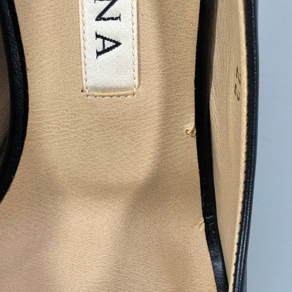 ダイアナ ヒールサンダル アンクルストラップ レザー ブラック レディース サイズ22㎝ DIANA 約22.0cm【AFC44】