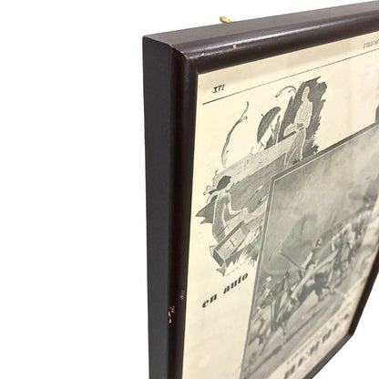 エルメス ポスター 馬 1927年代 ヴィンテージ 額付き HERMES【AFE13】【中古】