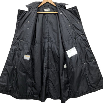 極美品◆アルベルト アスペジ キルティングコート 中綿 ナイロン トレンチ ロング ブラック メンズ サイズM ALBERTO ASPESI 【AFB32】