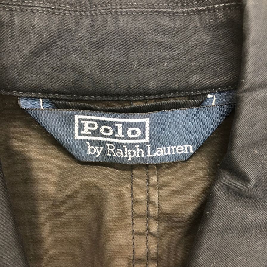中古◆ポロ ラルフローレン ステンカラーコート ネイビー メンズ サイズM Polo Ralph Lauren 【AFB11】