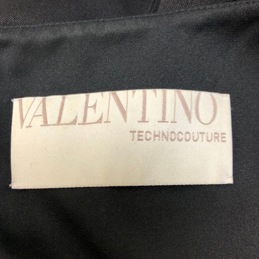 美品◆ヴァレンティノ ノースリーブワンピース リボン レディース サイズ44 ブラック VALENTINO 【AFB46】