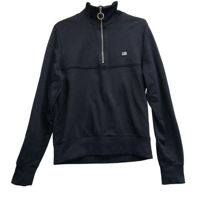 中古◆アミパリス トップス ハーフジップ トラックジャケット ワンポイント  サイズM メンズ ネイビーAMI 【AFB10】