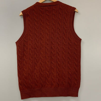 中古◆バフィ×ビームス F 別注 ケーブル ニットベスト メンズ サイズ50 ブラウン BAFY × BEAMS F 【AFB12】