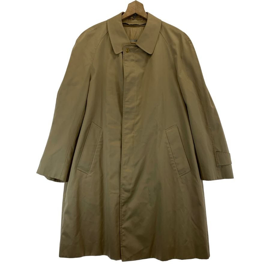 美品◆アクアスキュータム アクア5 ステンカラー コート コットン ベージュ サイズ表記なし Aquascutum 【AFA12】