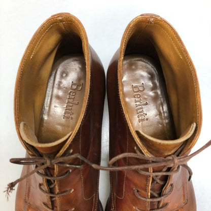 ベルルッティ Uチップ チャッカブーツ 032 602 メンズ ブラウン サイズ 8ハーフ Berluti 約26.5cm【AFC41】