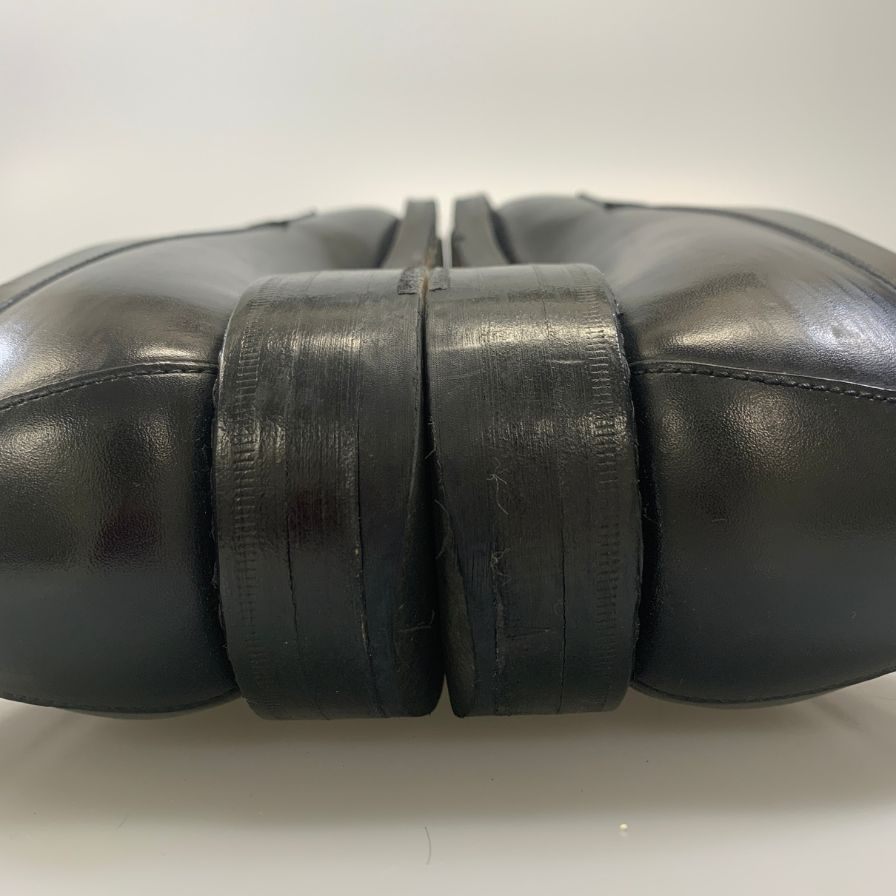 ジャランスリワヤ レザーシューズ コインローファー カーフ 98324 メンズ ブラック サイズ9 Jalan Sriwijaya 約27.5cm【AFC31】