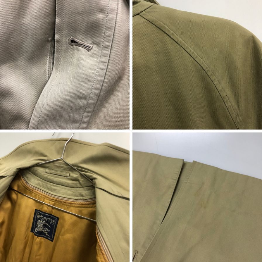 中古◆バーバリー トレンチコート 旧タグ イングランド製 ベージュ メンズ サイズ165 Burberry 【AFA4】