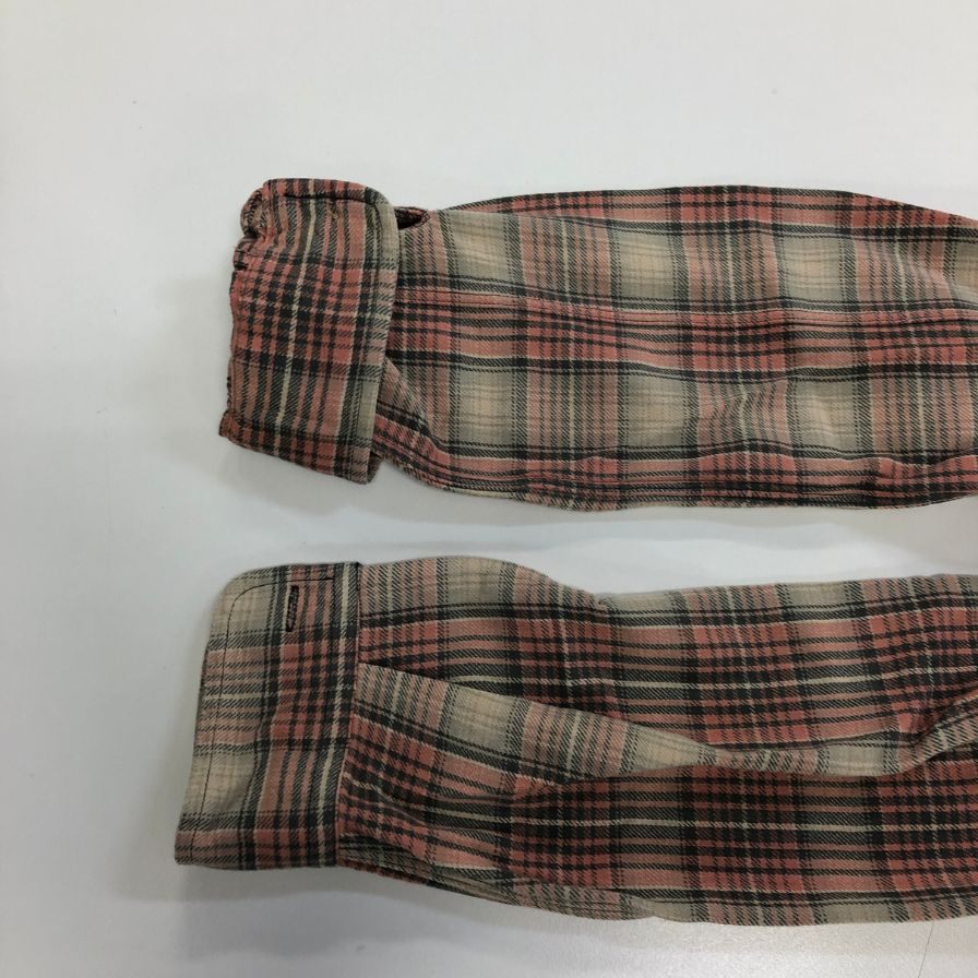 美品◆ダブルアールエル 長袖シャツ チェック 00S 1つ星タグ ピンク系 メンズ サイズ1 RRL 【AFB29】