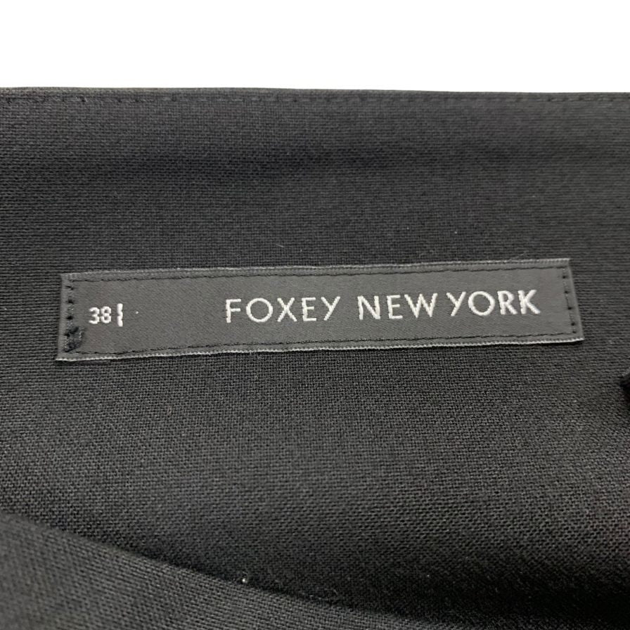 フォクシー ニューヨーク スカート 26941-NSSFA213HB ポリエステル 膝丈 ブラック レディース サイズ38 FOXEY NEW YORK【AFB43】