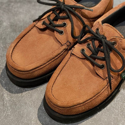 パラブーツ レザーシューズ ティエール モカシン スエード ブラウン メンズ サイズUK5 PARABOOT ビジネスシューズ 約23.5cm【LA】【中古】