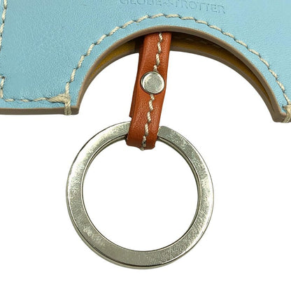 グローブトロッター トラベル チャーム エレファント 水色×黄色 ユニセックス globe-trotter【AFI5】【中古】