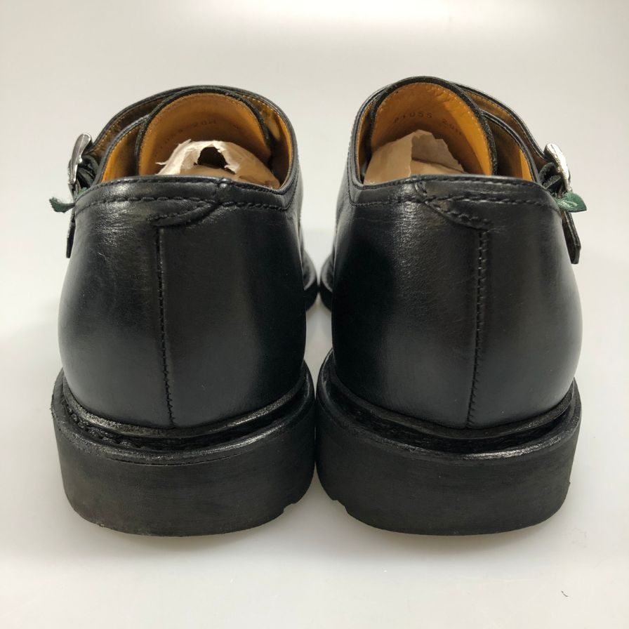 パラブーツ POE ダブルモンク ブラック サイズUK9 PARABOOT ビジネスシューズ 約27.5cm【LA】【中古】