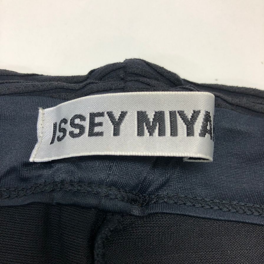 イッセイミヤケ レディース プリーツ パンツ ウエストゴム IM81KF035 サイズ2 レディース ブラック ISSEY MIYAKE 【AFB40】