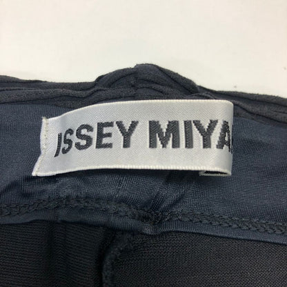 イッセイミヤケ レディース プリーツ パンツ ウエストゴム IM81KF035 サイズ2 レディース ブラック ISSEY MIYAKE 【AFB40】