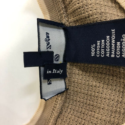 美品◆エルメネジルド ゼニア コットンニット ベージュ サイズM  Ermenegildo Zegna 【AFB12】