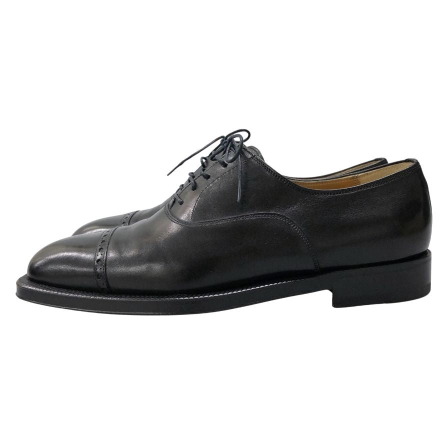 〈美品〉SUTOR MANTELLASSI 【26.5】デッキシューズ ストールマンテラッシ レザシューズ パンチドキャップトゥ
