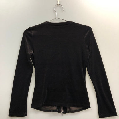 美品◆フォクシー ニューヨーク トップス  ストレッチベロア 23377 レディース サイズF ブラウン FOXEY NEW YORK 【AFB46】