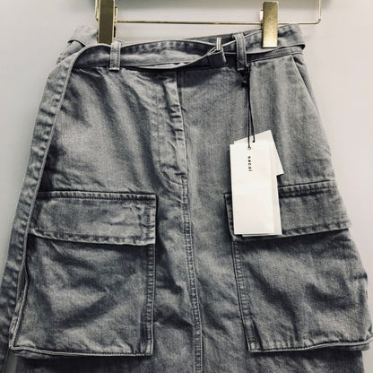 サカイ ブラックデニム カーゴロングスカート 23-06487 サイズ0 グレー sacai【AFB22】
